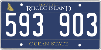 RI license plate 593903