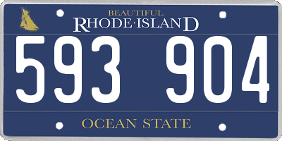 RI license plate 593904