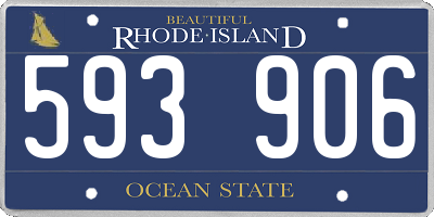 RI license plate 593906