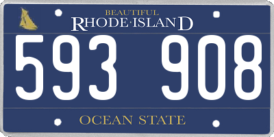 RI license plate 593908