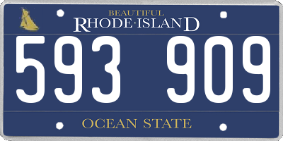 RI license plate 593909
