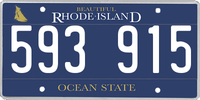 RI license plate 593915