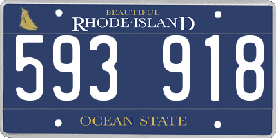 RI license plate 593918