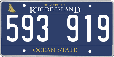 RI license plate 593919