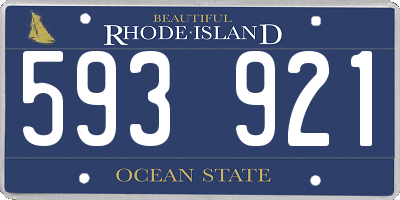 RI license plate 593921
