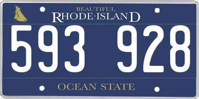 RI license plate 593928