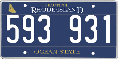 RI license plate 593931