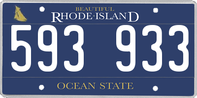 RI license plate 593933
