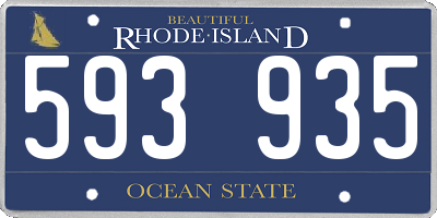 RI license plate 593935