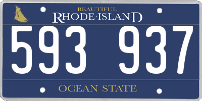 RI license plate 593937