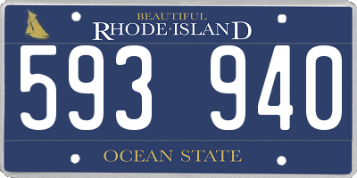 RI license plate 593940