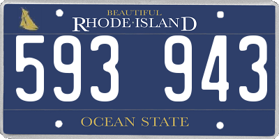 RI license plate 593943