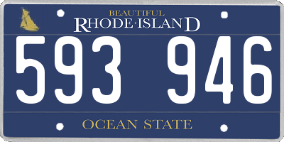 RI license plate 593946
