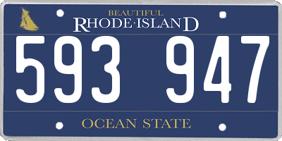 RI license plate 593947