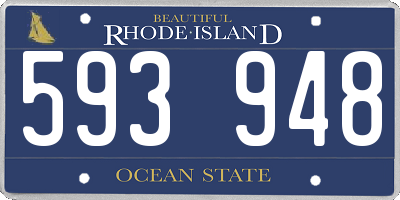 RI license plate 593948