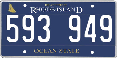 RI license plate 593949