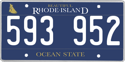 RI license plate 593952