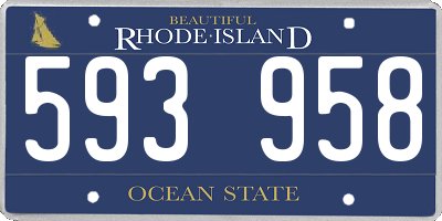 RI license plate 593958