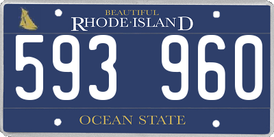 RI license plate 593960