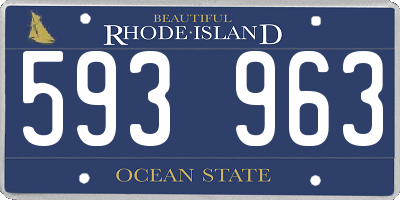 RI license plate 593963