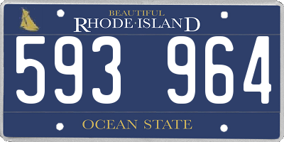 RI license plate 593964