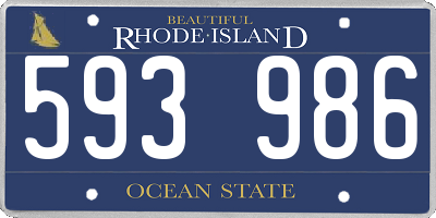 RI license plate 593986