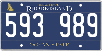 RI license plate 593989