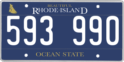 RI license plate 593990