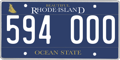 RI license plate 594000