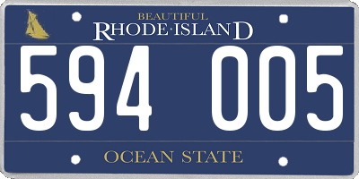 RI license plate 594005