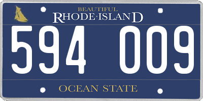 RI license plate 594009