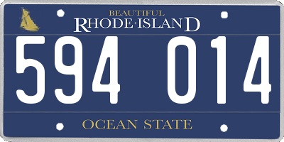 RI license plate 594014