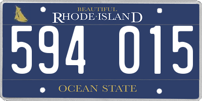 RI license plate 594015