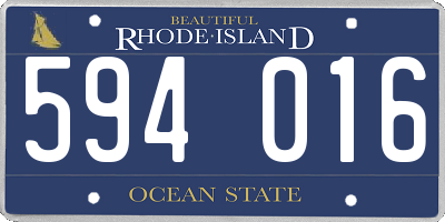 RI license plate 594016