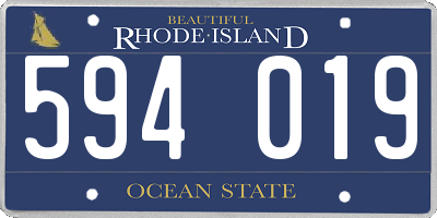 RI license plate 594019
