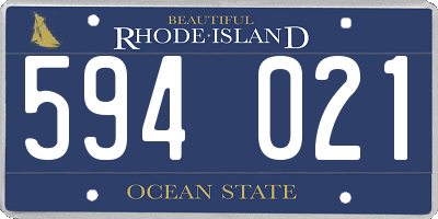 RI license plate 594021