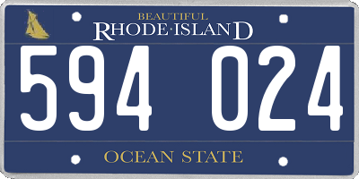 RI license plate 594024