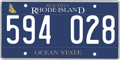 RI license plate 594028