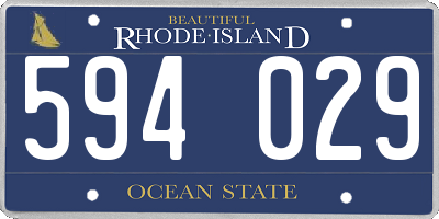 RI license plate 594029