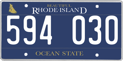 RI license plate 594030