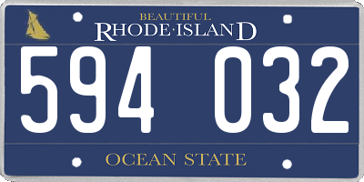 RI license plate 594032