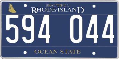 RI license plate 594044