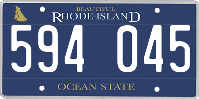 RI license plate 594045