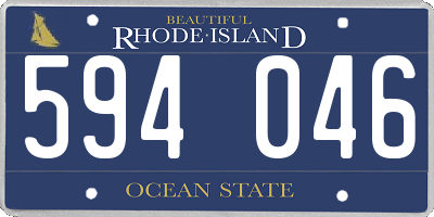 RI license plate 594046