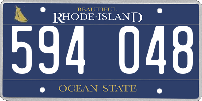 RI license plate 594048