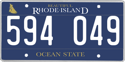 RI license plate 594049