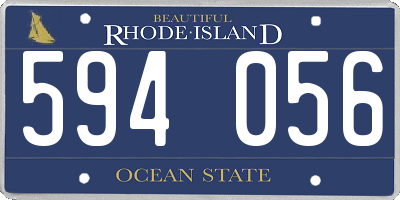 RI license plate 594056