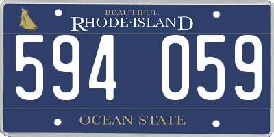 RI license plate 594059