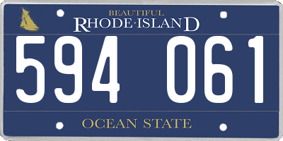 RI license plate 594061