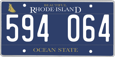 RI license plate 594064